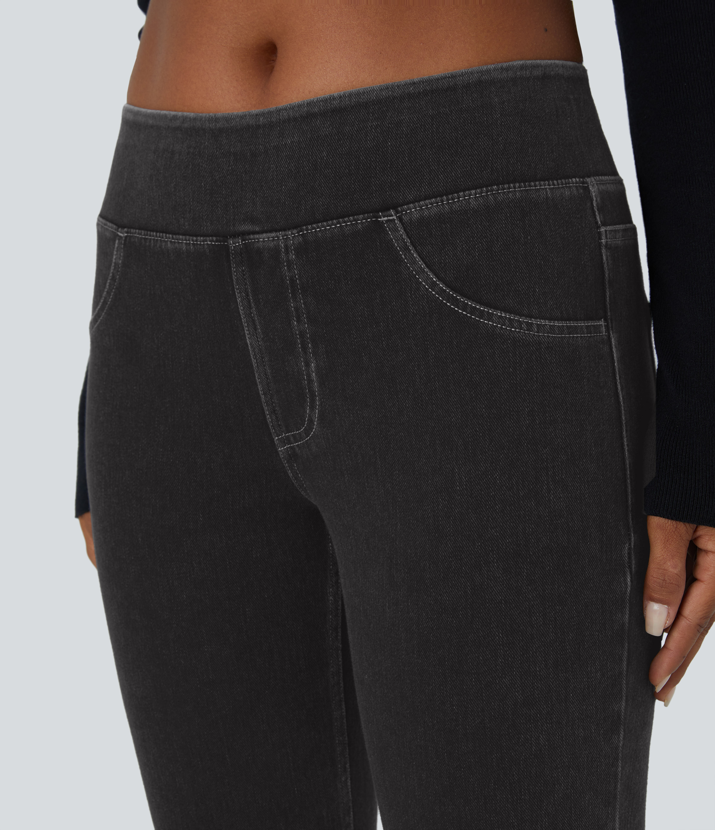 FlexLow Rise Pockets Casual Bootcut Jeans