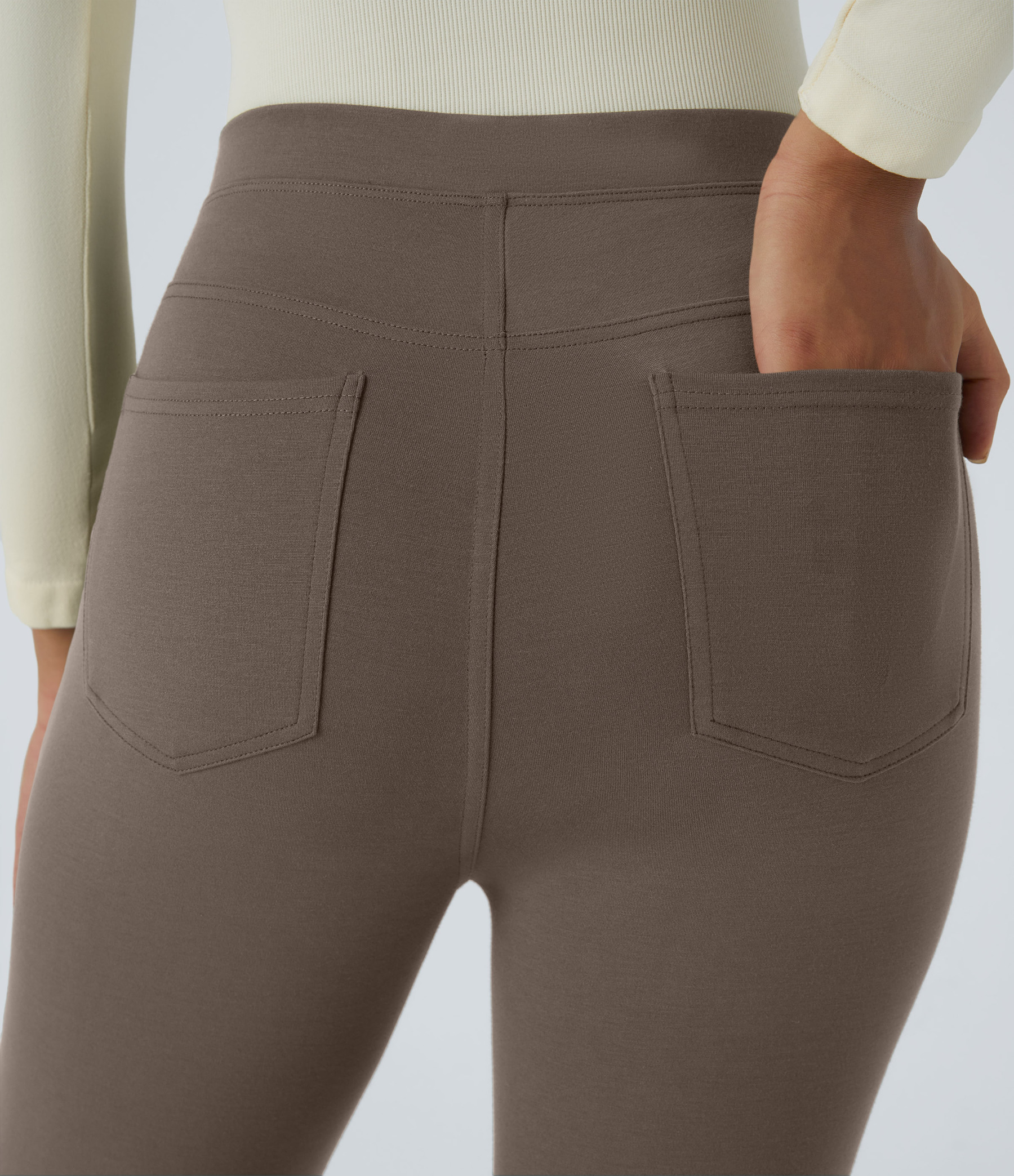 FlexHigh Waisted Pocket Slim Work Pants