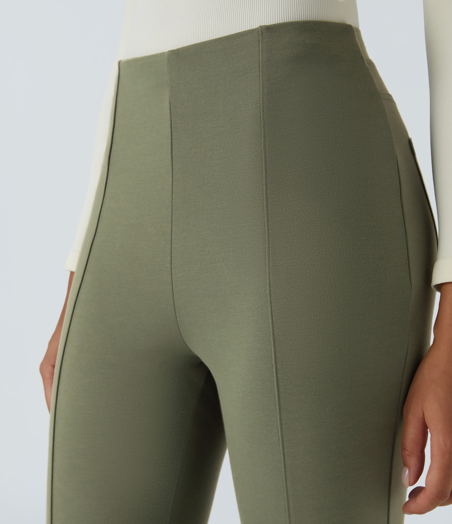 FlexHigh Waisted Pocket Slim Work Pants