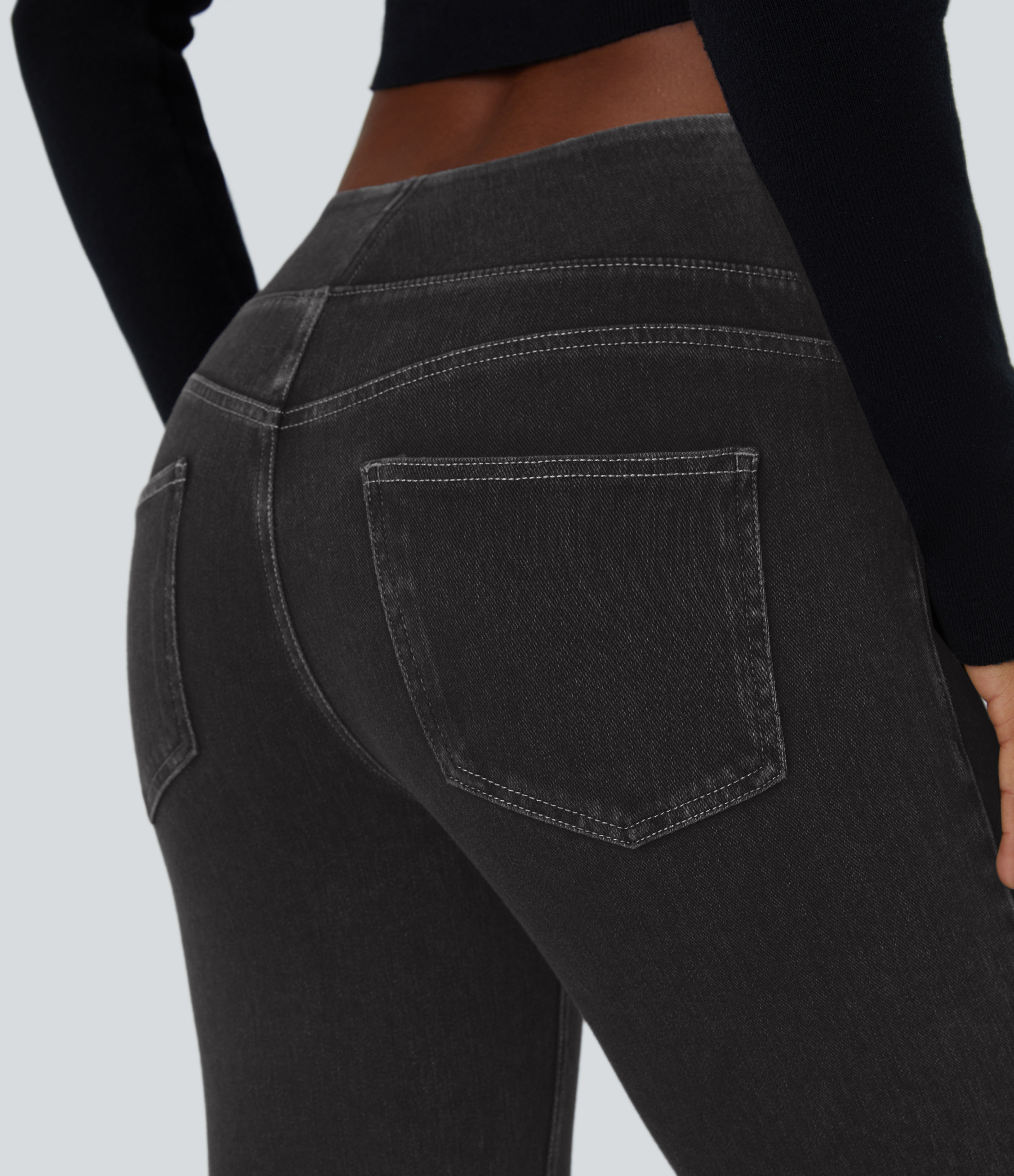 FlexLow Rise Pockets Casual Bootcut Jeans