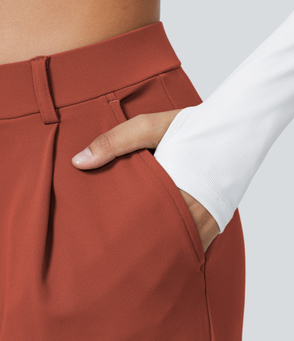 FlexHigh Waisted Pocket Straight Leg Work Pants