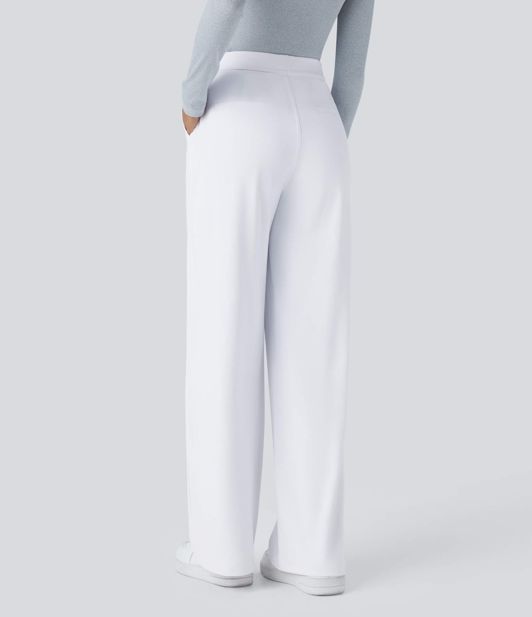 FlexHigh Waisted Pocket Straight Leg Work Pants