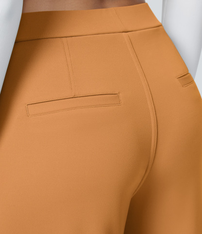 FlexHigh Waisted Pocket Straight Leg Work Pants