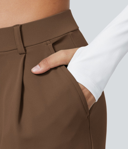 FlexHigh Waisted Pocket Straight Leg Work Pants