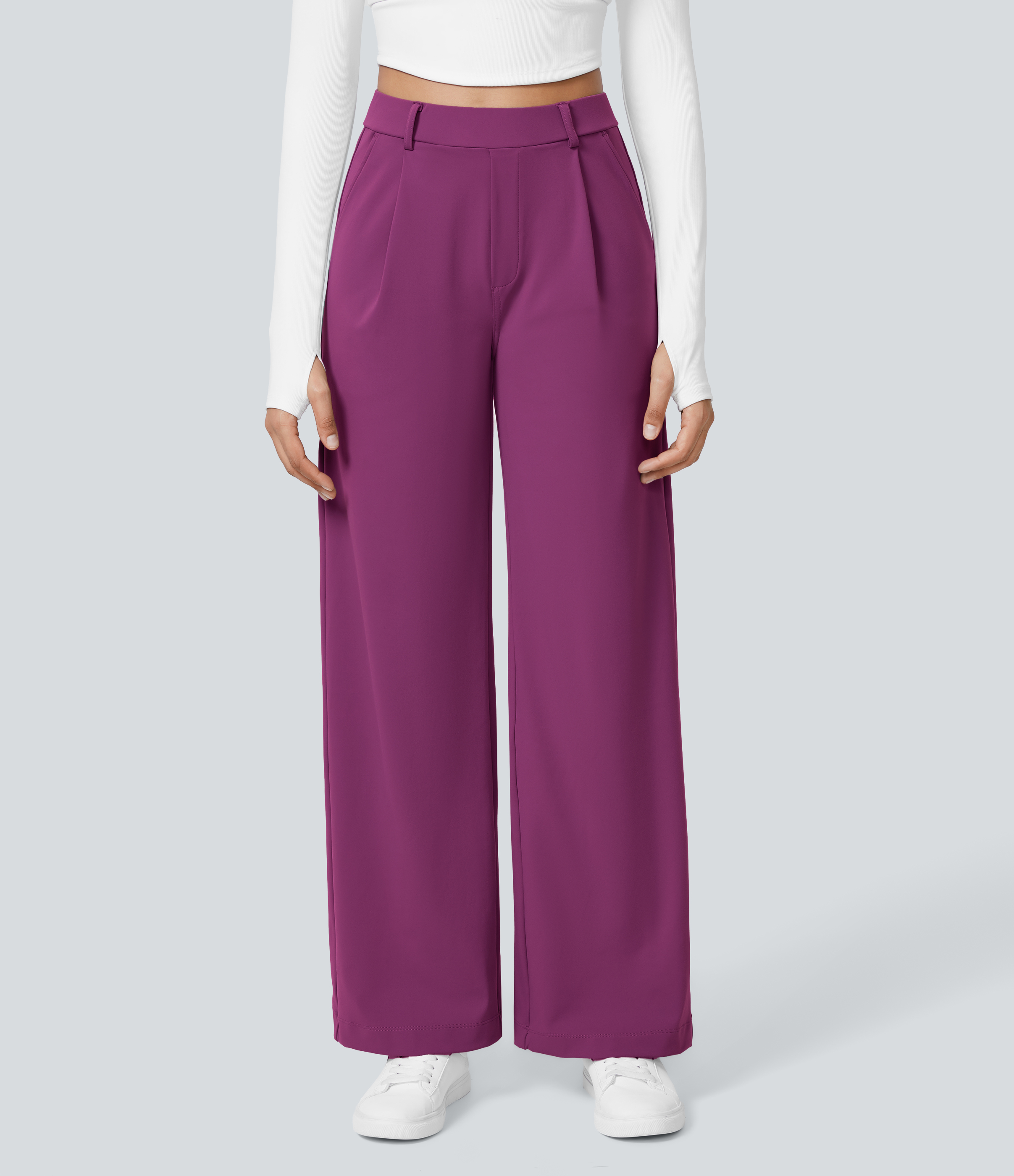 FlexHigh Waisted Pocket Straight Leg Work Pants