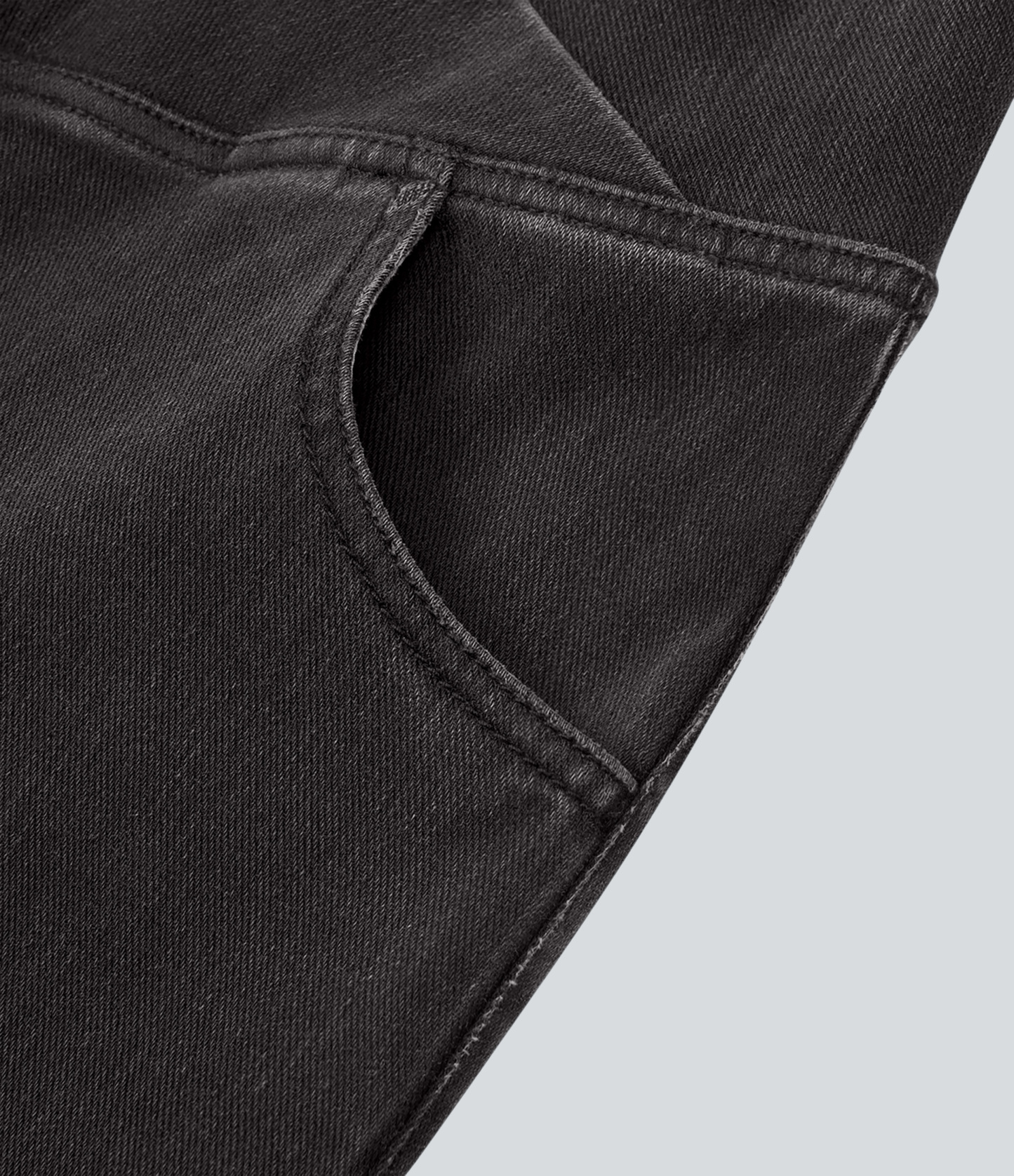 FlexHigh Waisted Crossover Pocket Washed Casual Jeans