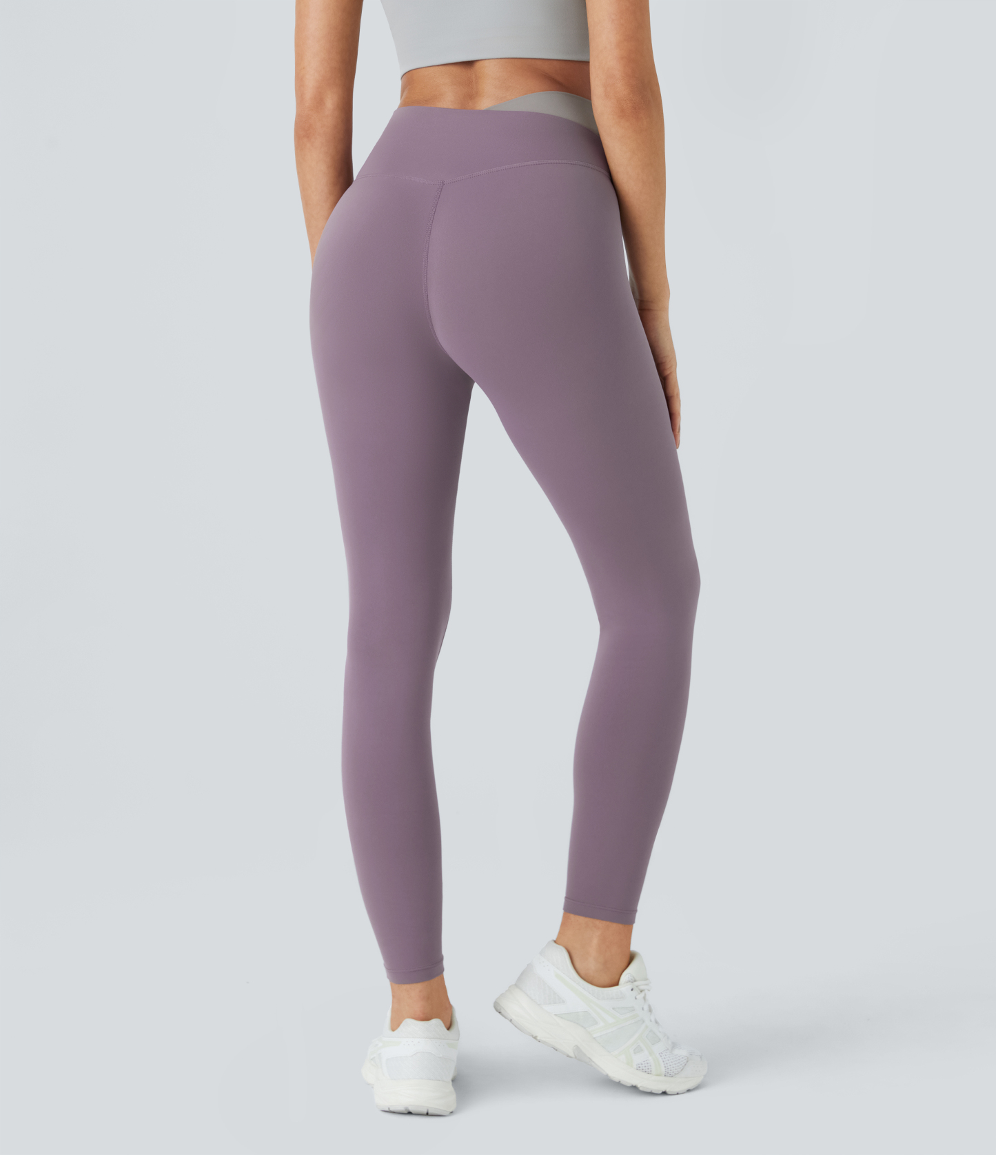 SoftlyZeroCrossover Color Block Leggings-UPF50+