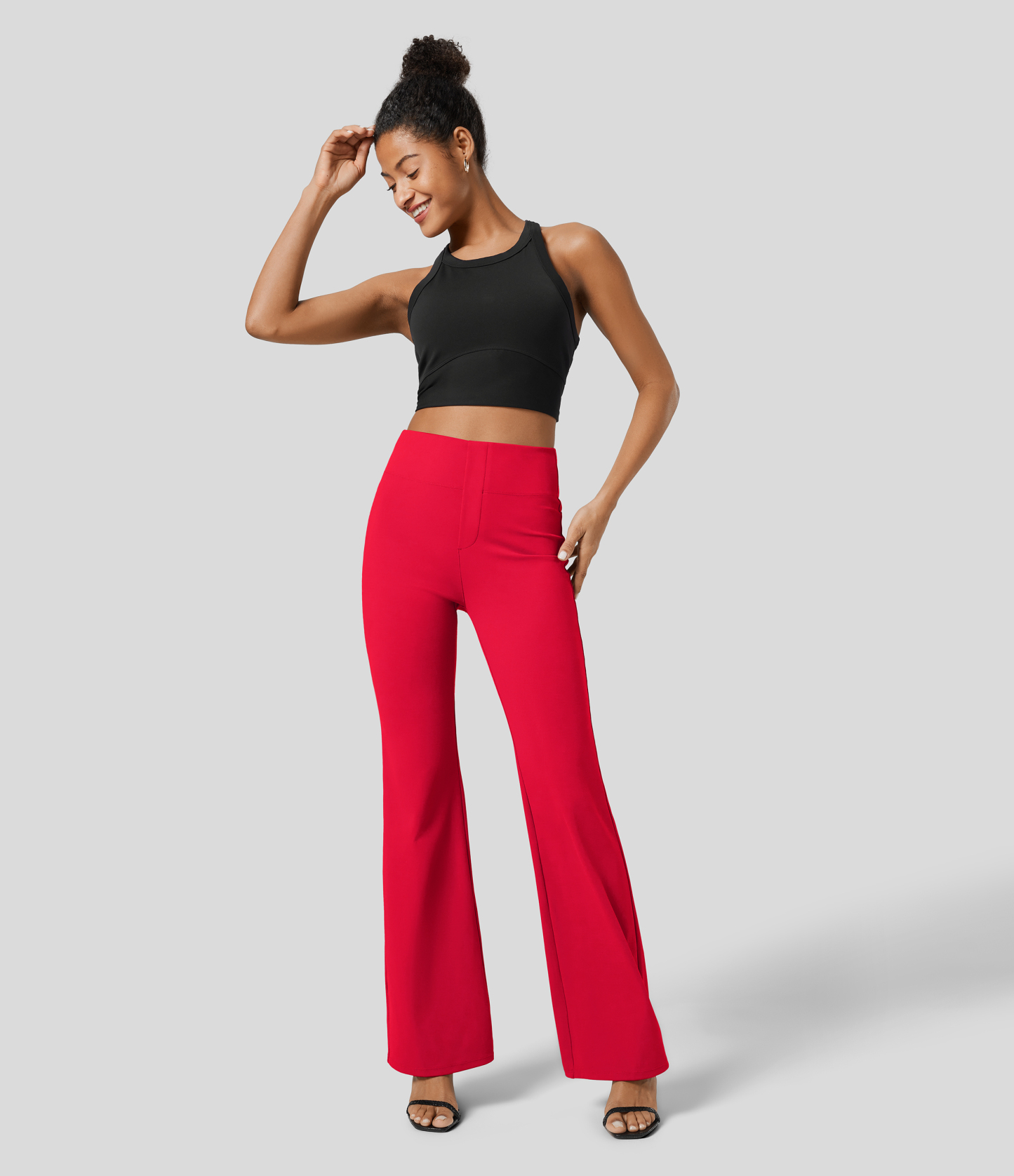 FlexHigh Waisted Back Side Pocket Slight Flare Work Pants