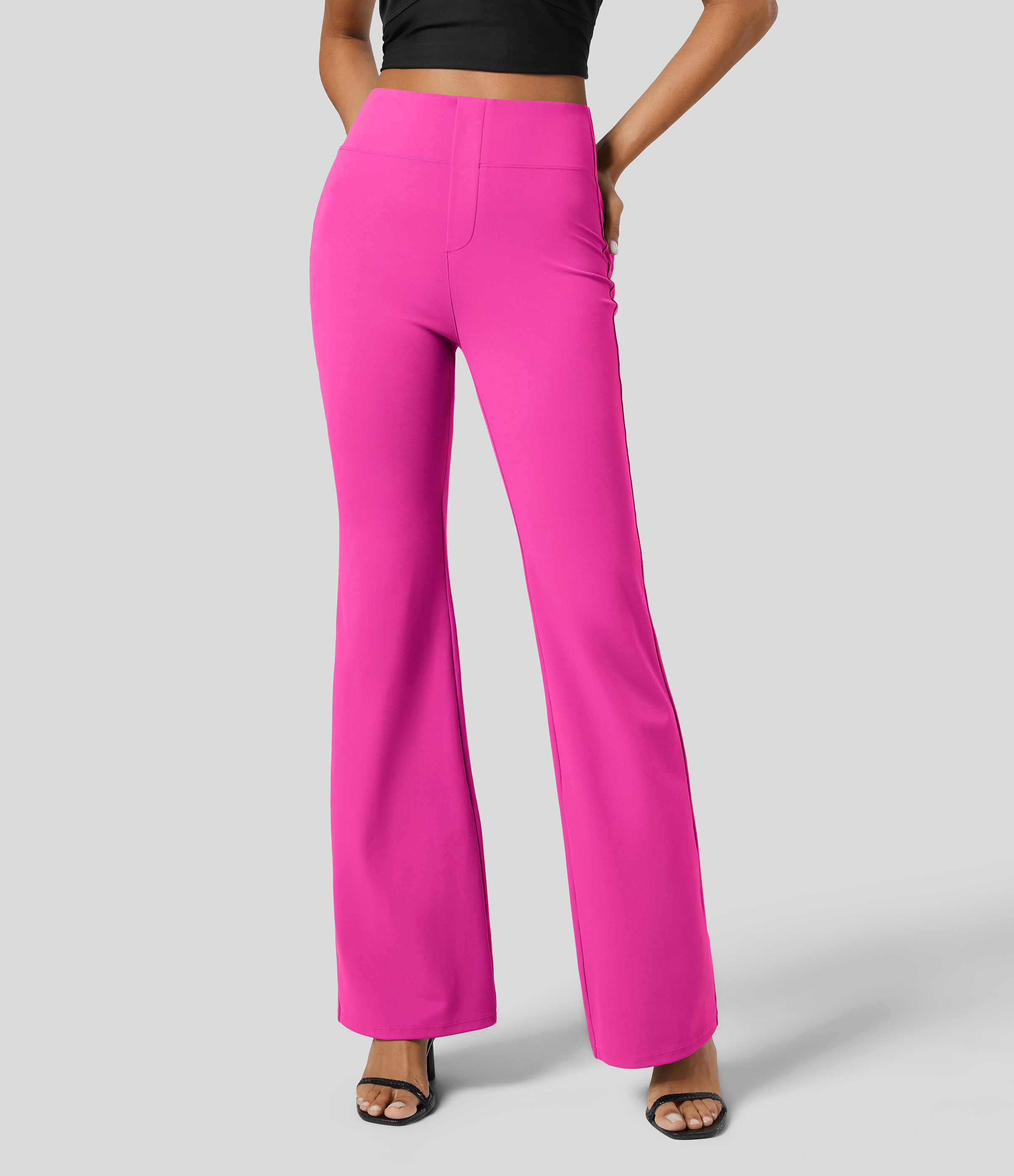 FlexHigh Waisted Back Side Pocket Slight Flare Work Pants