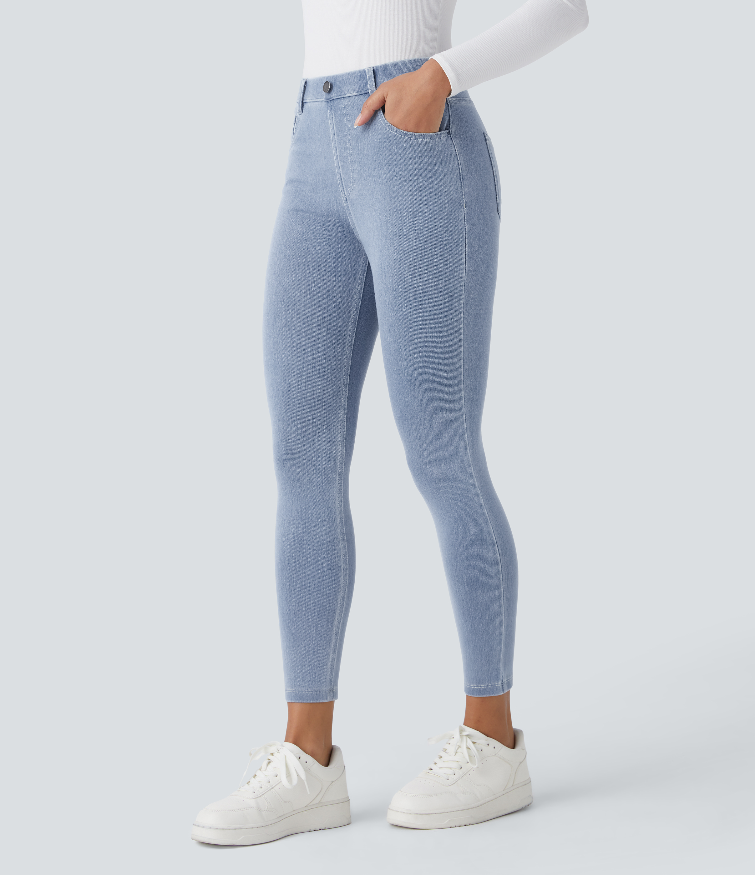 FlexHigh Waisted Pockets Denim Work Leggings