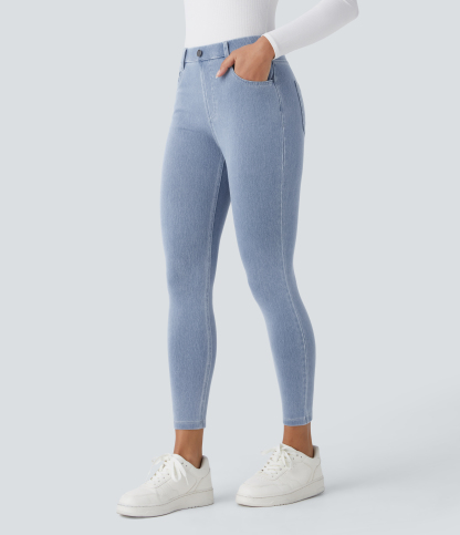 FlexHigh Waisted Pockets Denim Work Leggings