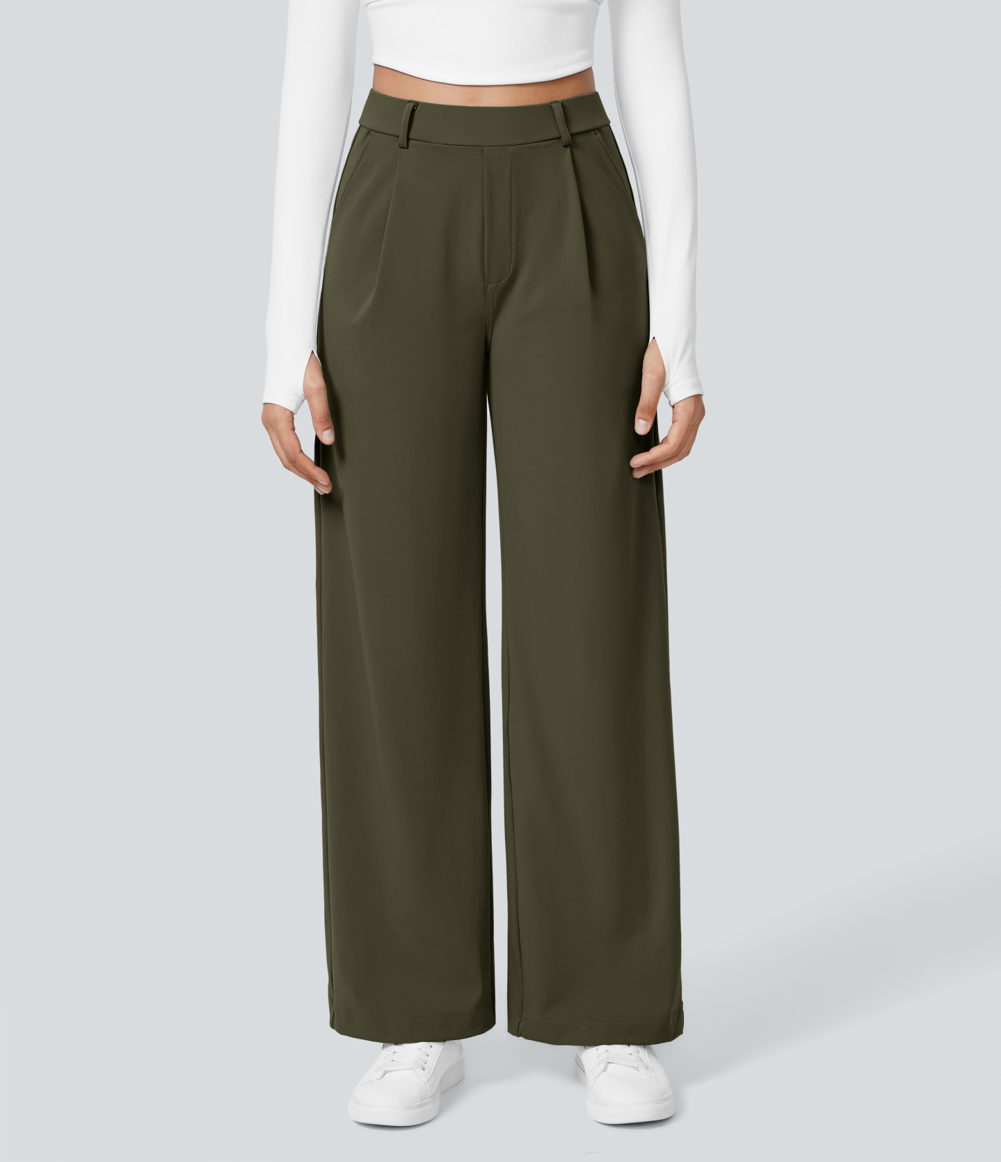 FlexHigh Waisted Pocket Straight Leg Work Pants
