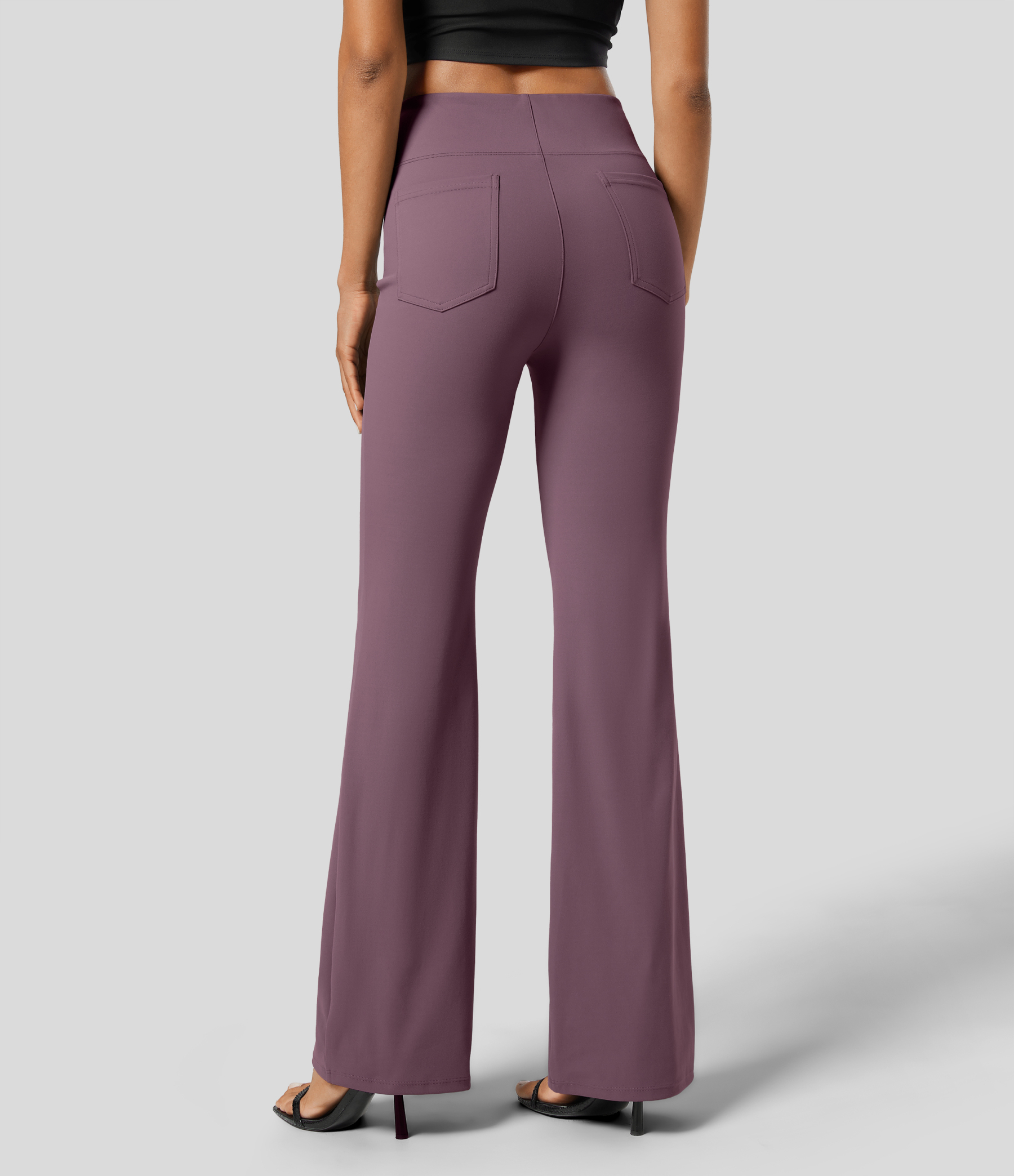 FlexHigh Waisted Back Side Pocket Slight Flare Work Pants