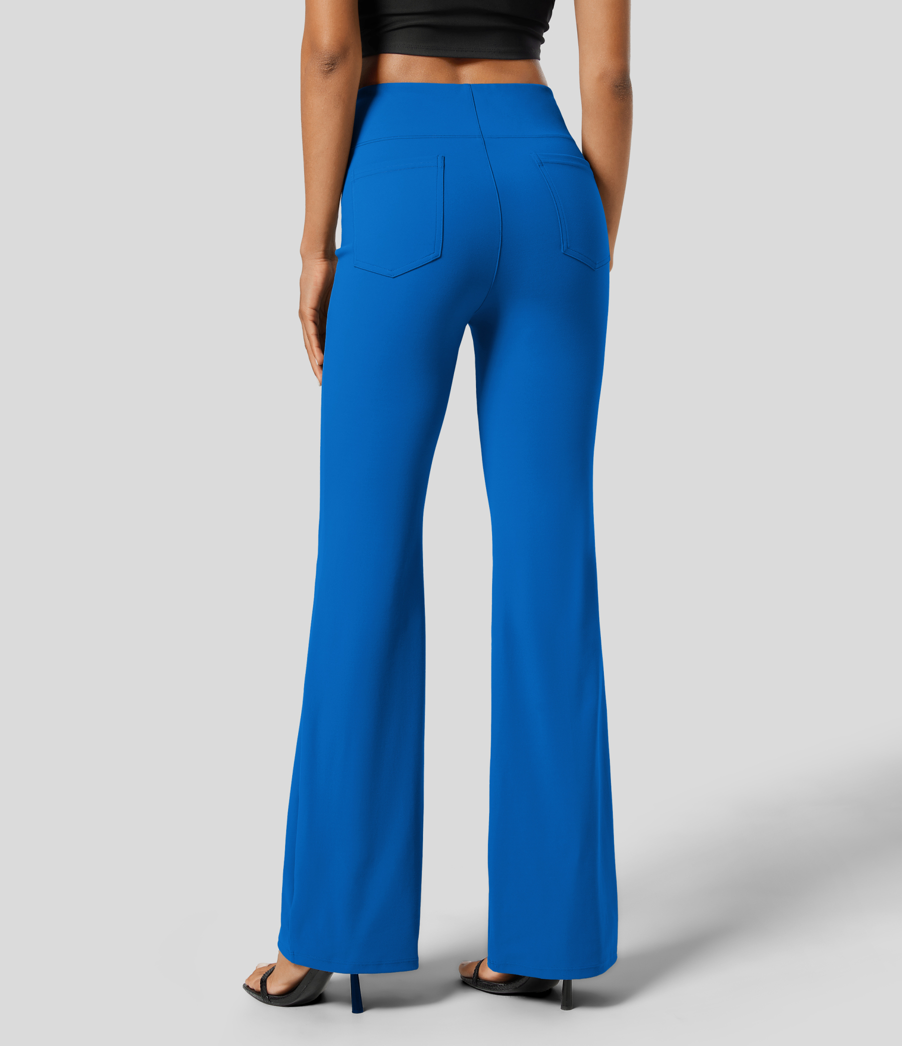 FlexHigh Waisted Back Side Pocket Slight Flare Work Pants