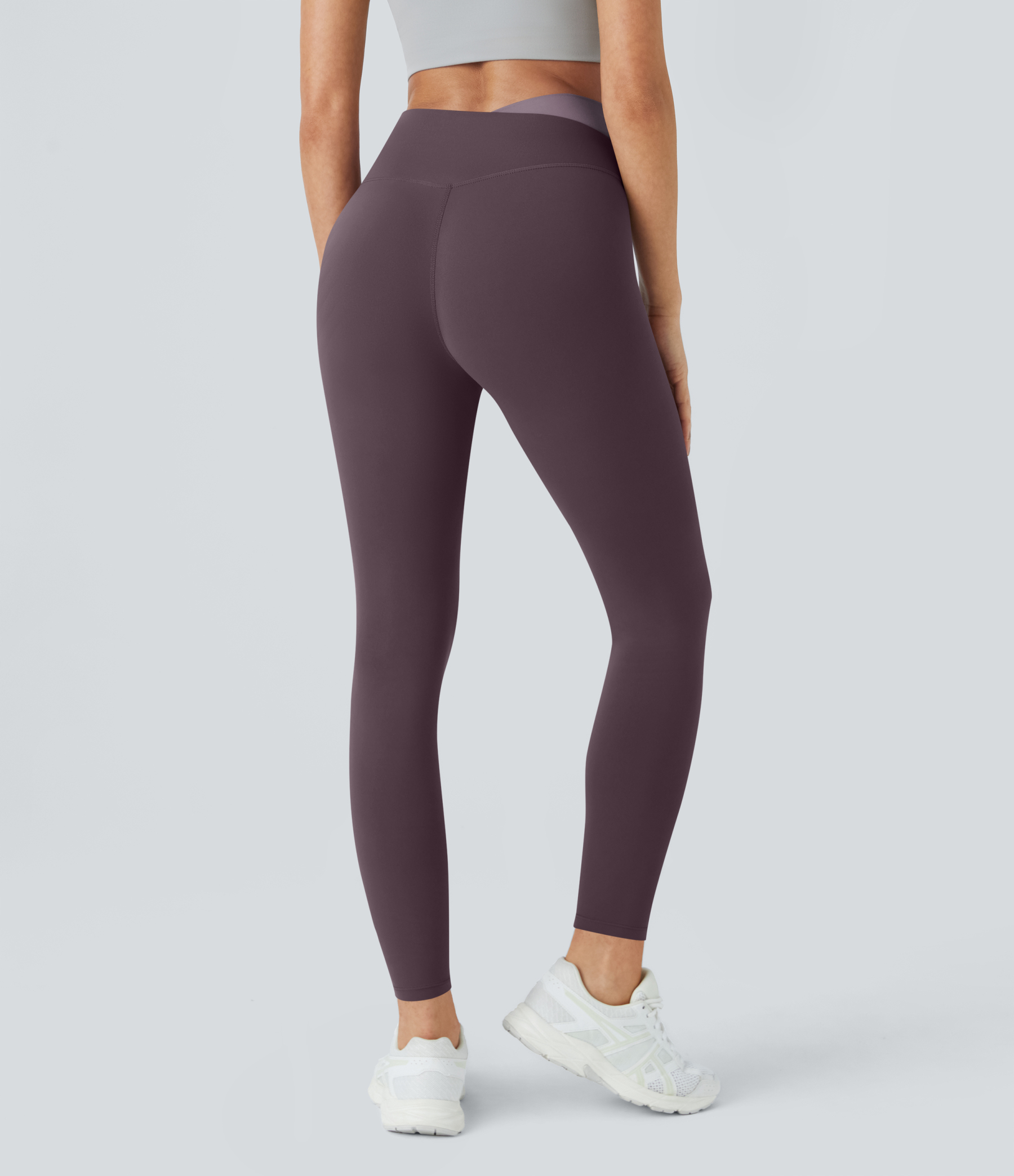 SoftlyZeroCrossover Color Block Leggings-UPF50+