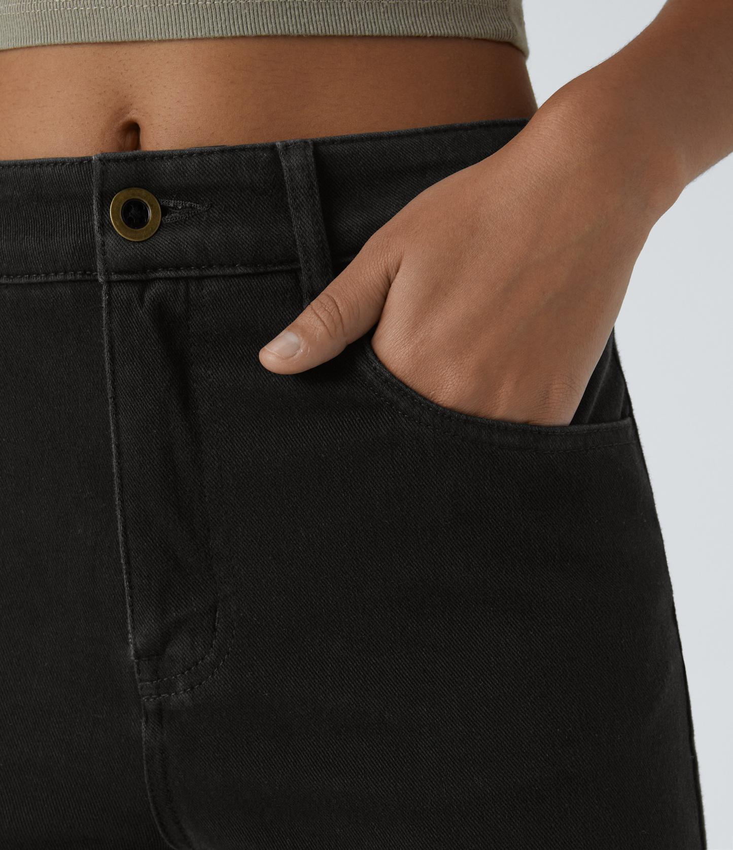 FlexMid Rise Pockets Casual Bootcut Jeans