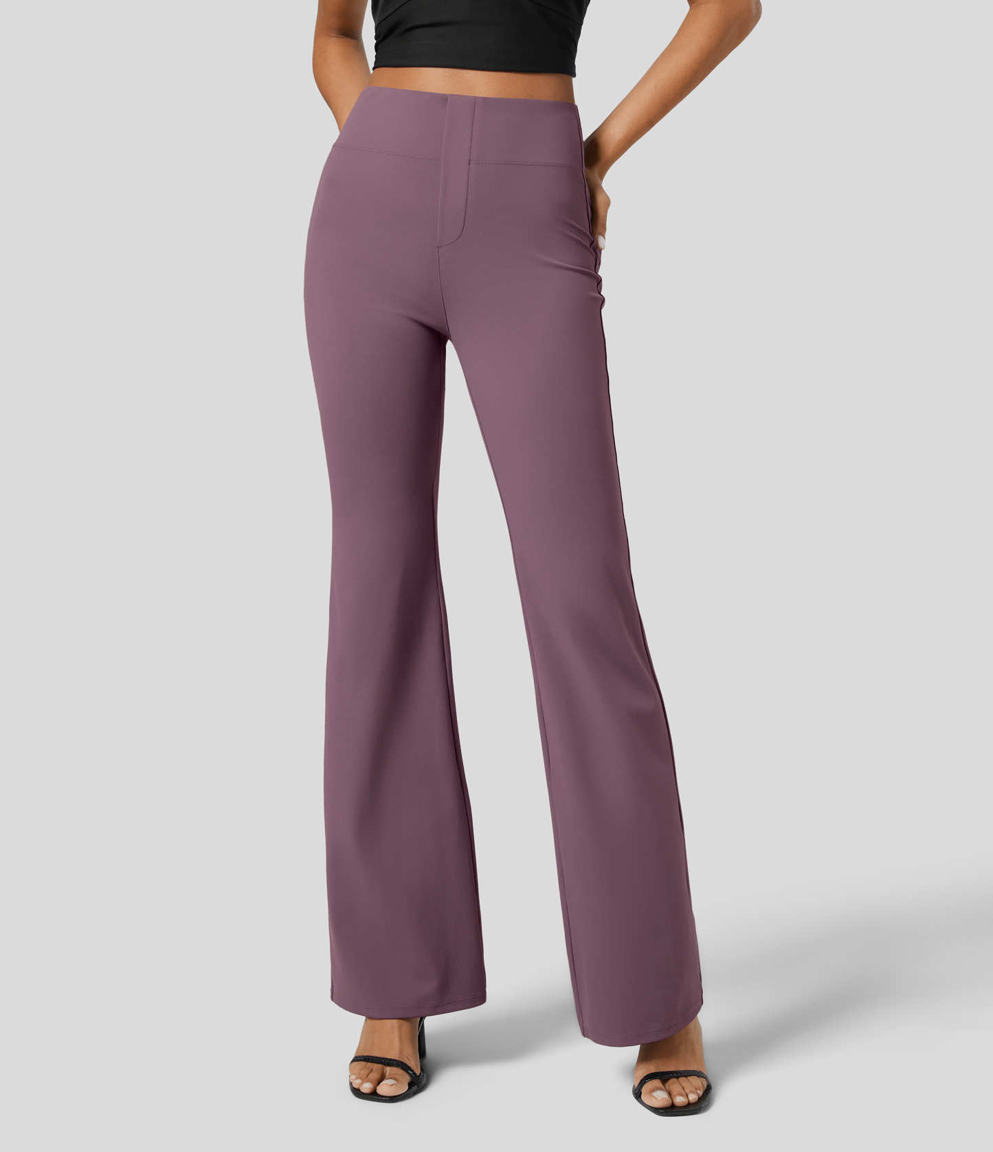 FlexHigh Waisted Back Side Pocket Slight Flare Work Pants