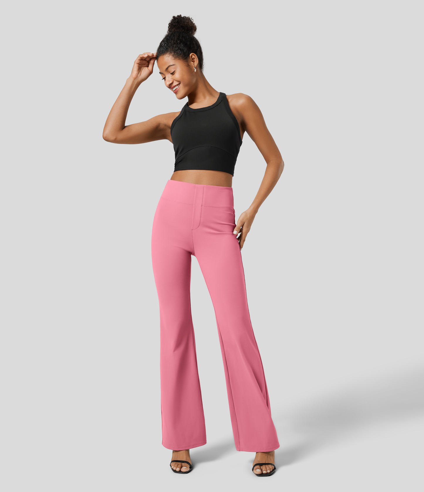 FlexHigh Waisted Back Side Pocket Slight Flare Work Pants