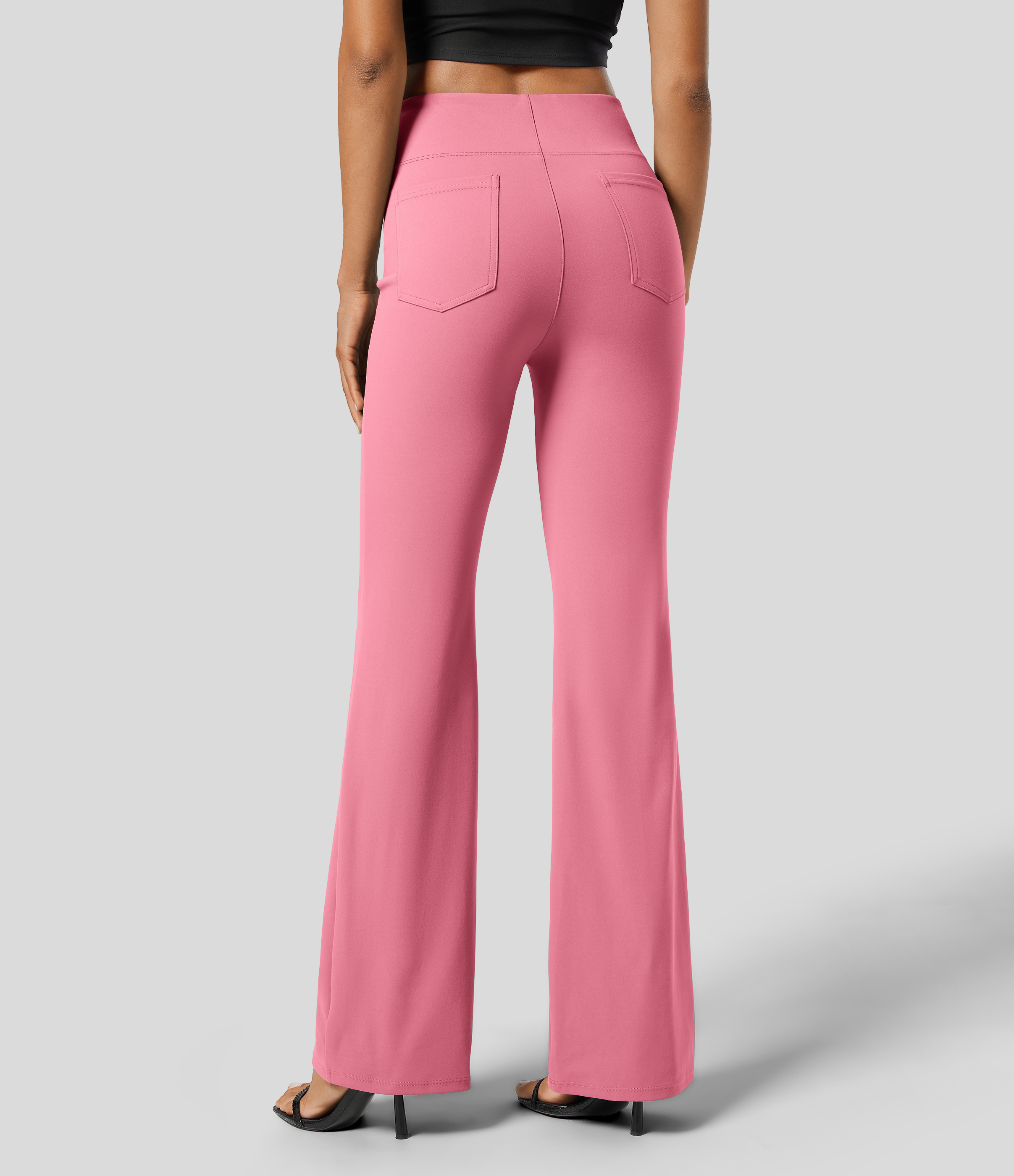 FlexHigh Waisted Back Side Pocket Slight Flare Work Pants