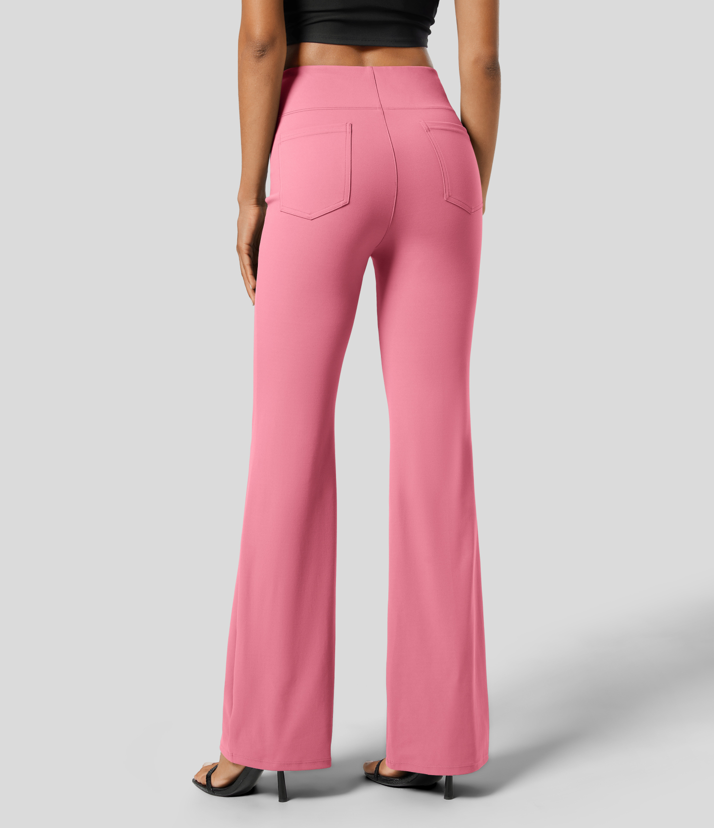 FlexHigh Waisted Back Side Pocket Slight Flare Work Pants