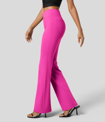 FlexHigh Waisted Back Side Pocket Slight Flare Work Pants