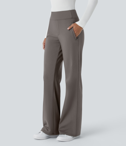 FlexMid Rise Side Zipper Pocket Work Flare Pants