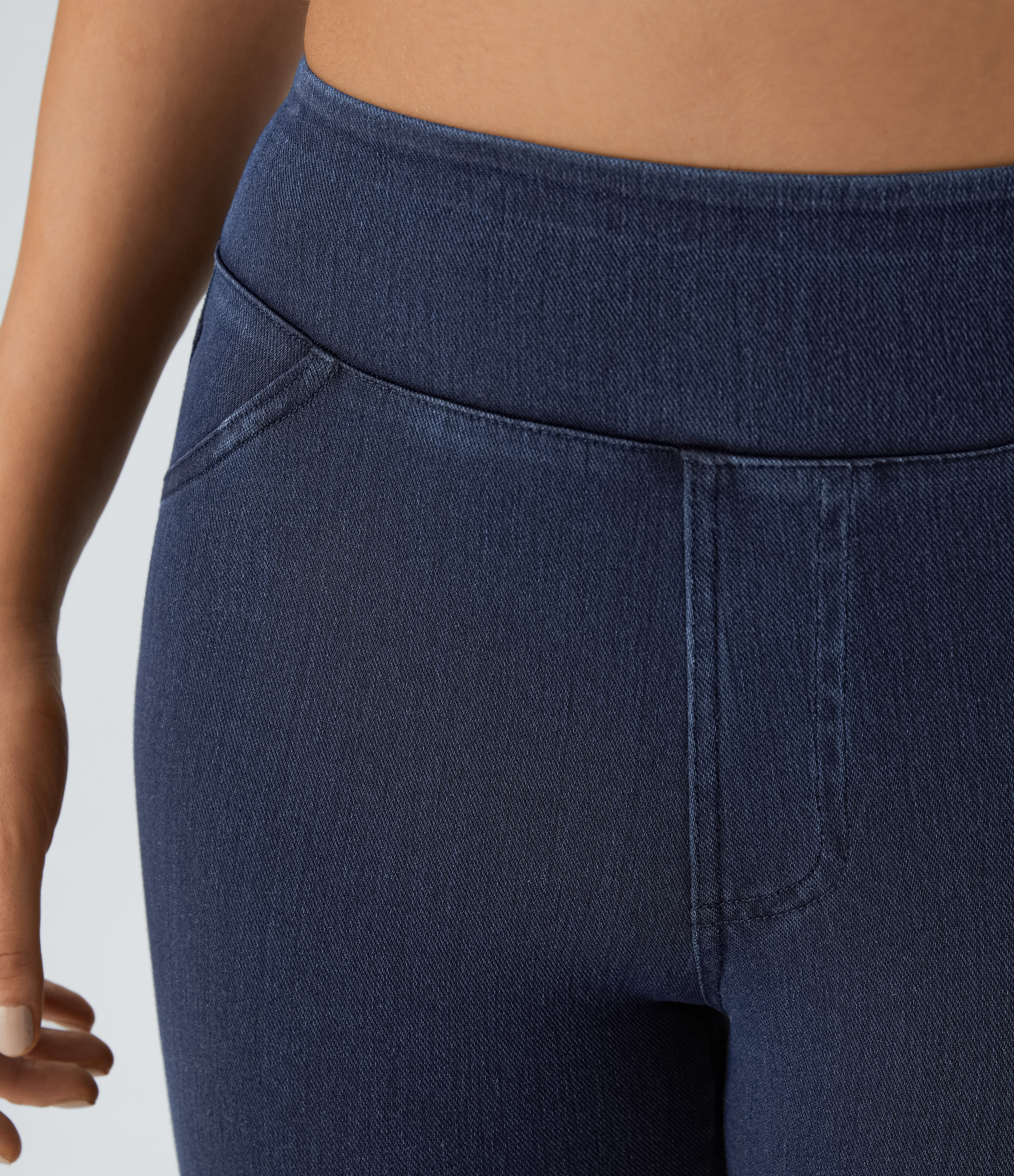 FlexHigh Waisted Pocket Denim Casual Leggings