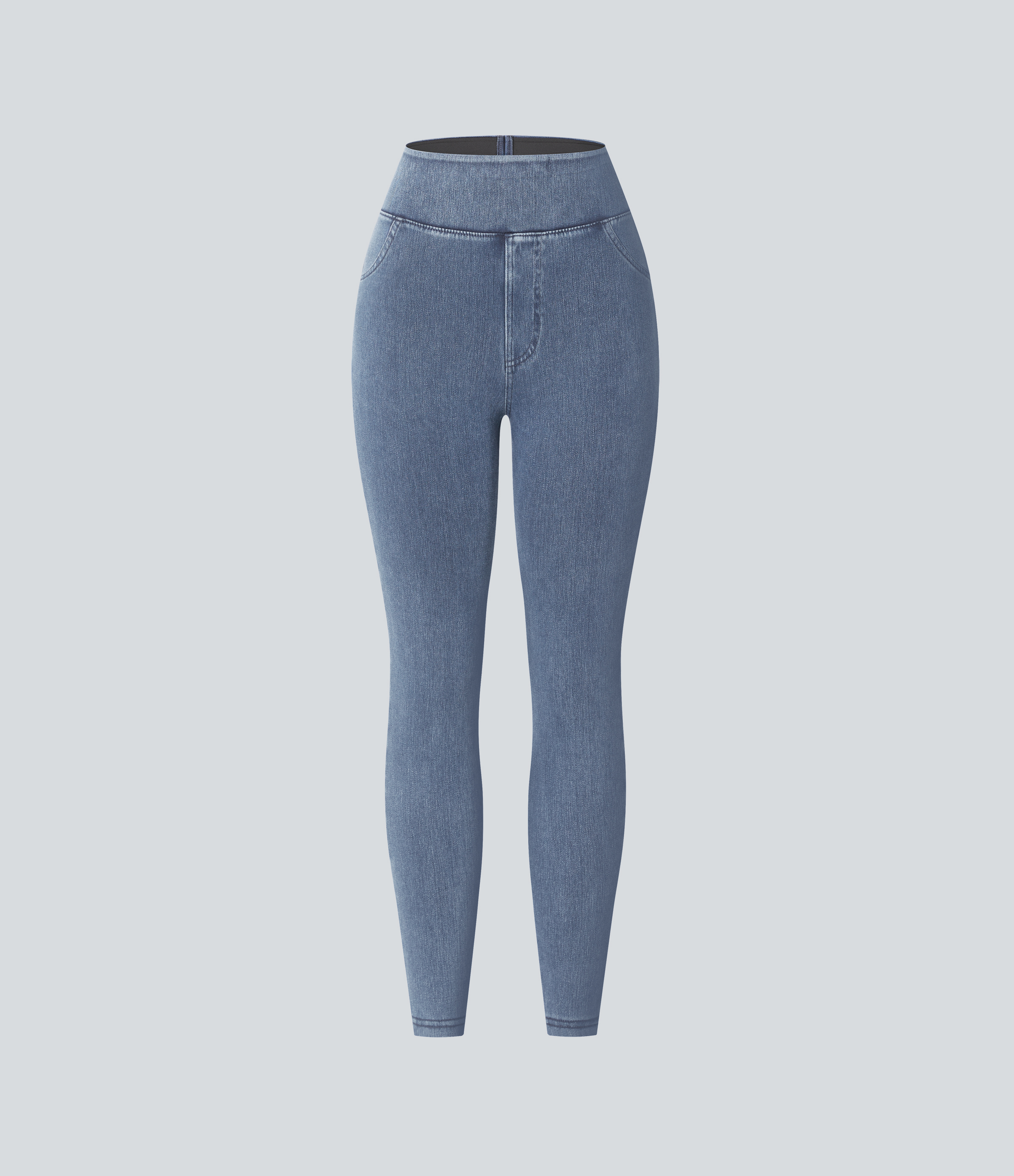 FlexHigh Waisted Pocket Denim Casual Leggings