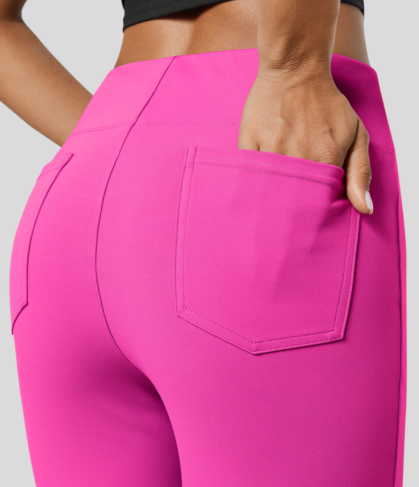 FlexHigh Waisted Back Side Pocket Slight Flare Work Pants