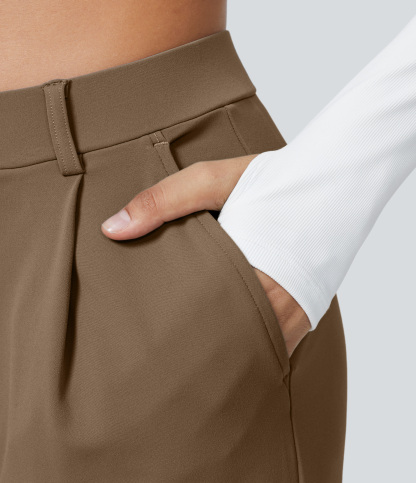 FlexHigh Waisted Pocket Straight Leg Work Pants