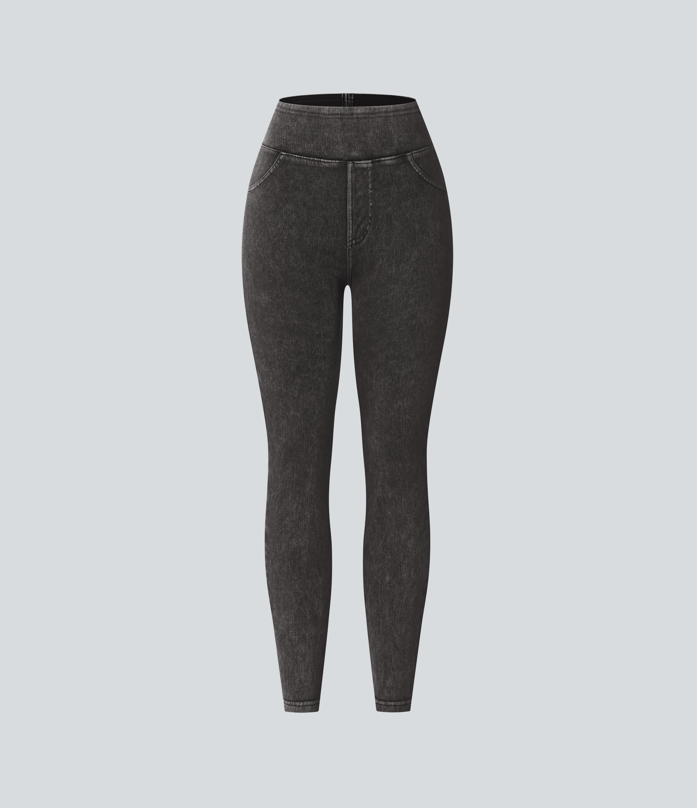 FlexHigh Waisted Pocket Denim Casual Leggings