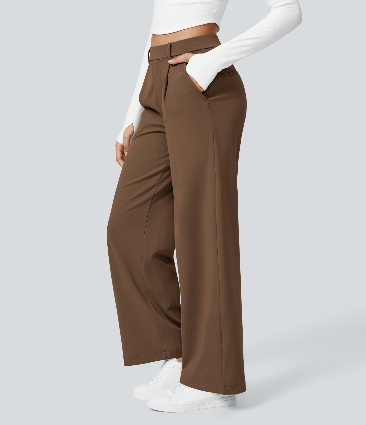 FlexHigh Waisted Pocket Straight Leg Work Pants