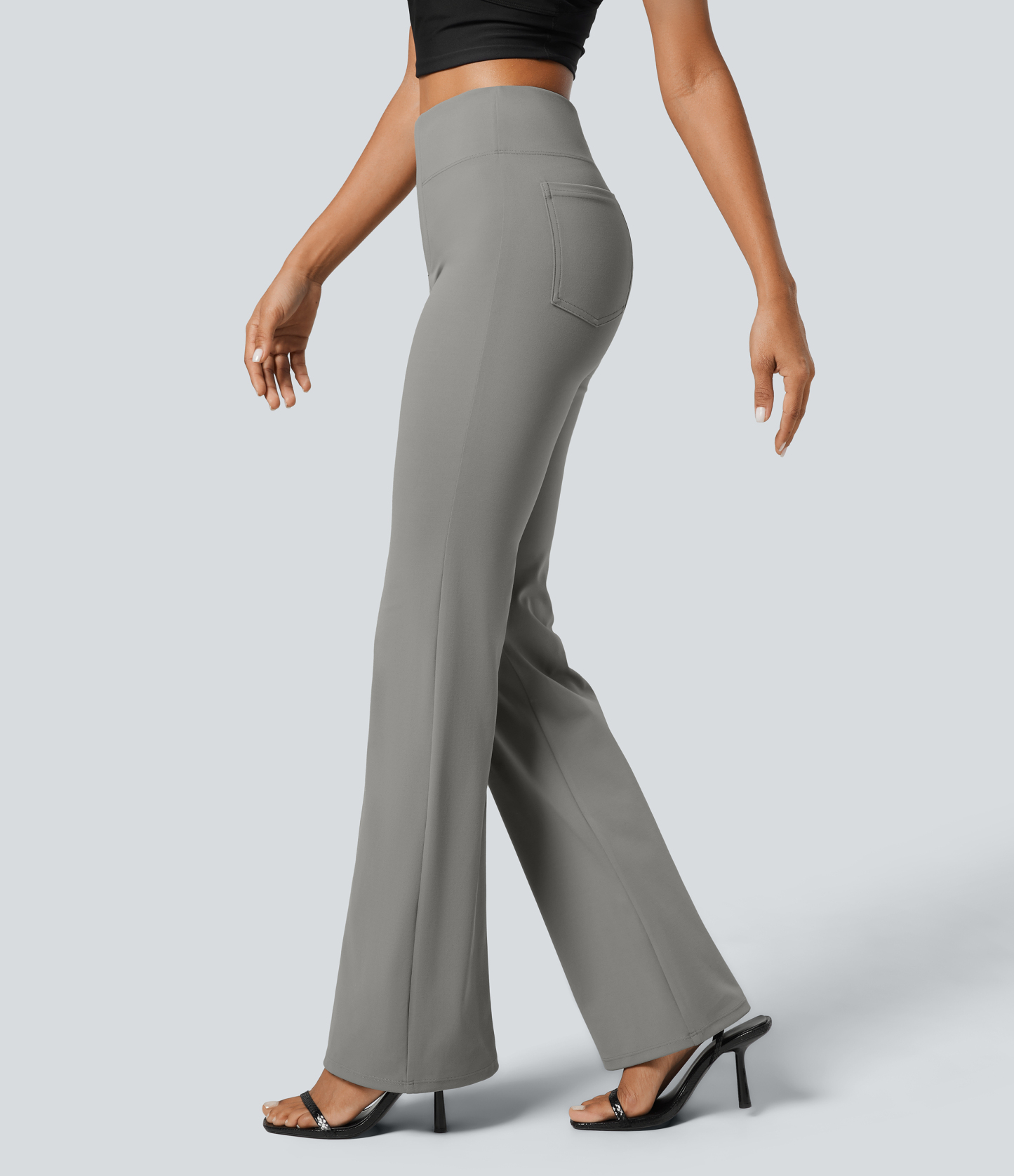 FlexHigh Waisted Back Side Pocket Slight Flare Work Pants