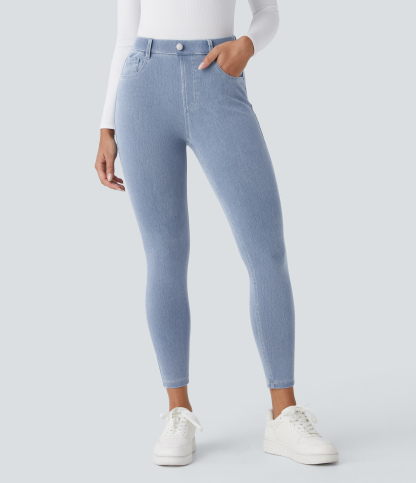 FlexHigh Waisted Pockets Denim Work Leggings
