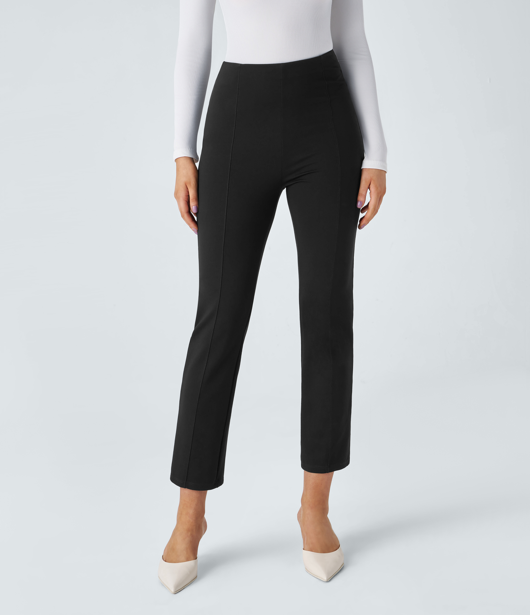 FlexHigh Waisted Pocket Slim Work Pants