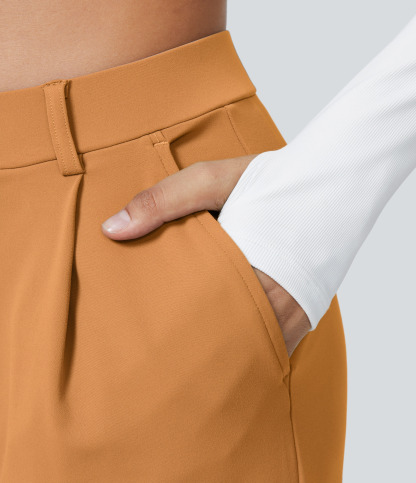 FlexHigh Waisted Pocket Straight Leg Work Pants