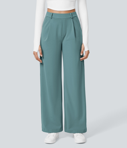 FlexHigh Waisted Pocket Straight Leg Work Pants