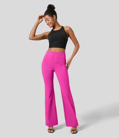 FlexHigh Waisted Back Side Pocket Slight Flare Work Pants