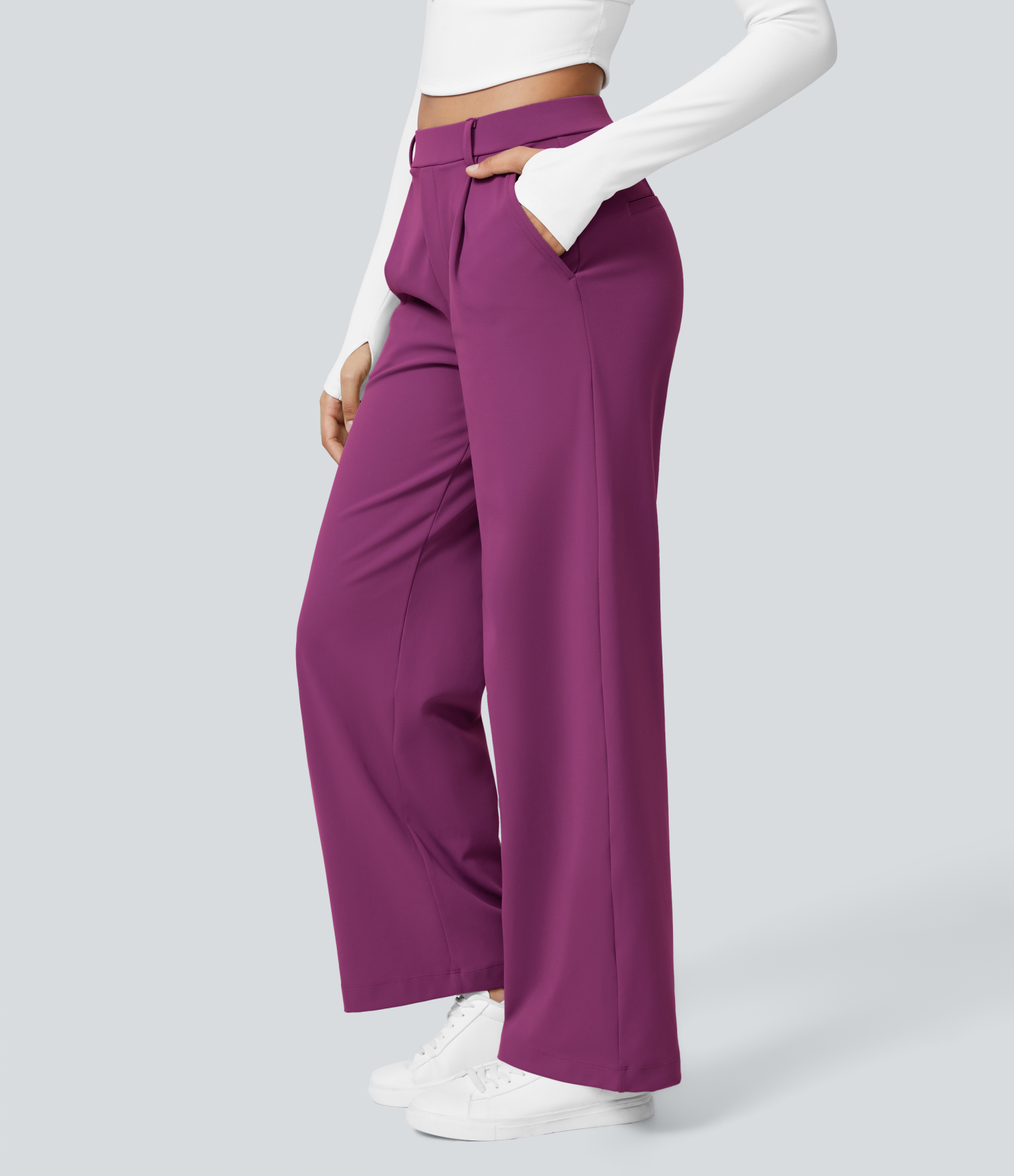 FlexHigh Waisted Pocket Straight Leg Work Pants