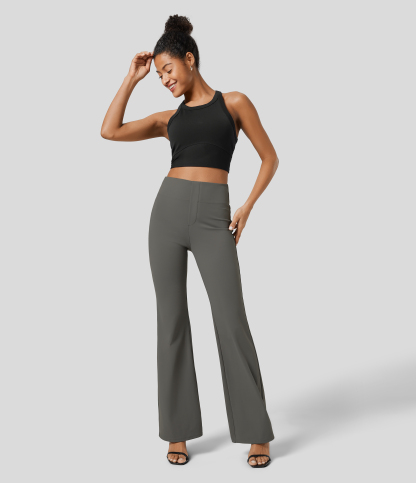 FlexHigh Waisted Back Side Pocket Slight Flare Work Pants