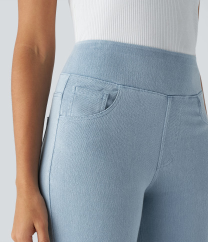 FlexHigh Waisted Pockets Straight Leg Work Jeans