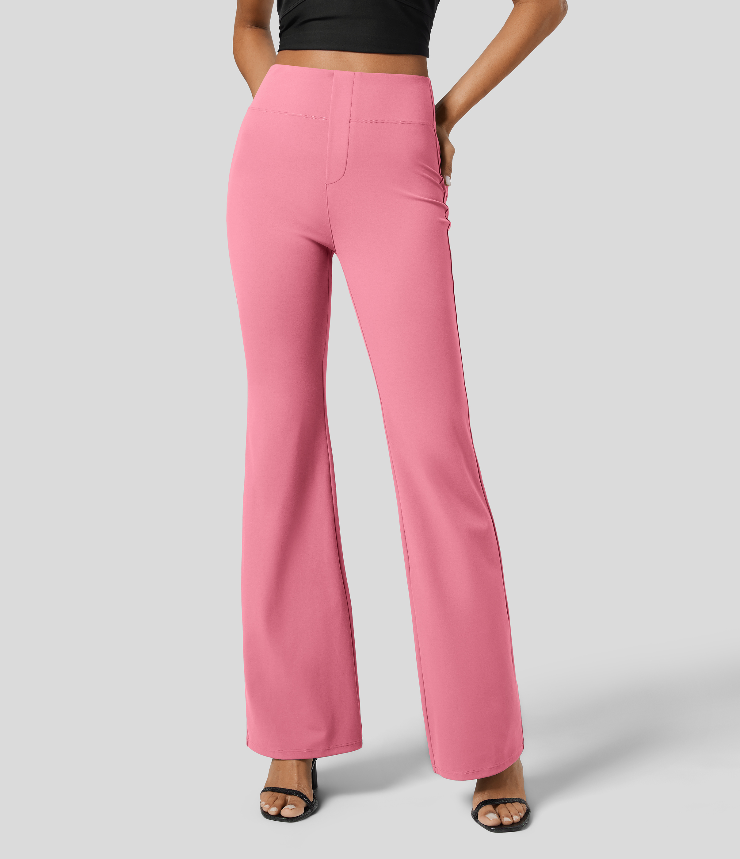 FlexHigh Waisted Back Side Pocket Slight Flare Work Pants