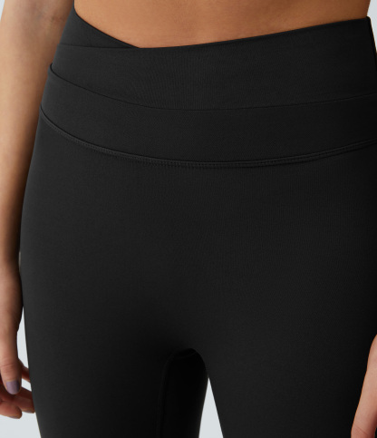 SoftlyZeroCrossover Color Block Leggings-UPF50+