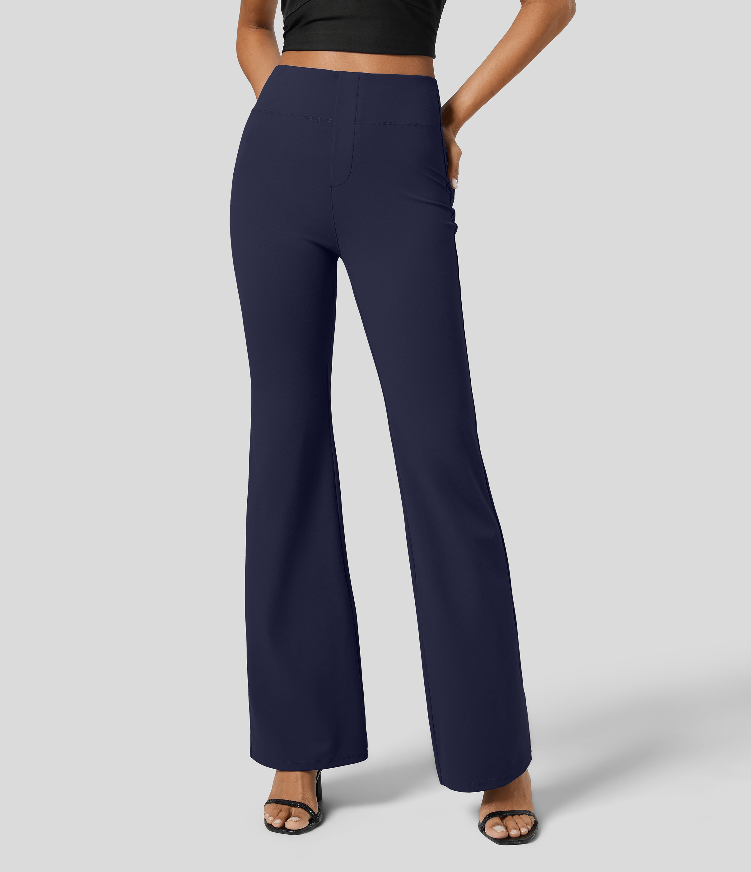 FlexHigh Waisted Back Side Pocket Slight Flare Work Pants