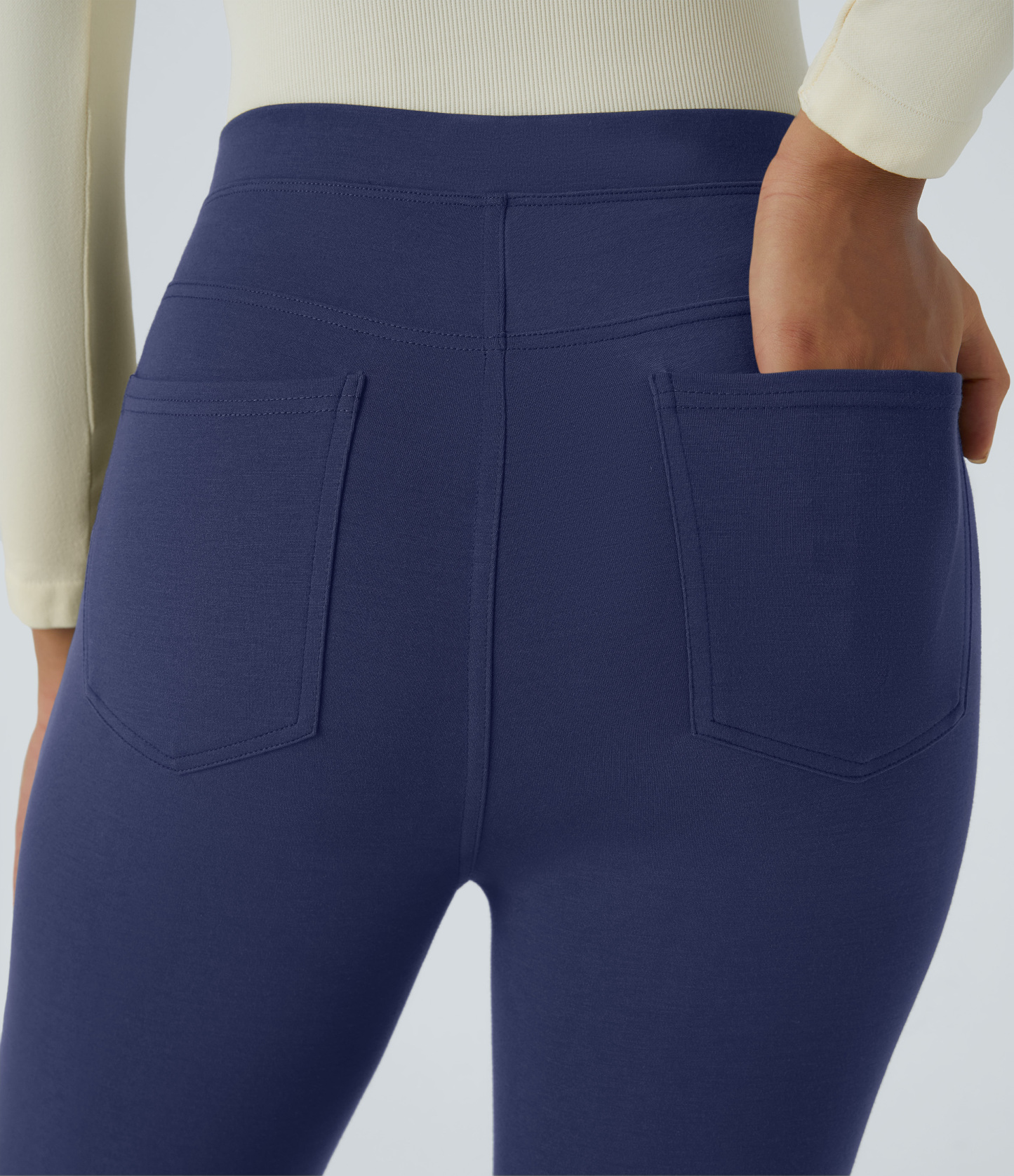 FlexHigh Waisted Pocket Slim Work Pants