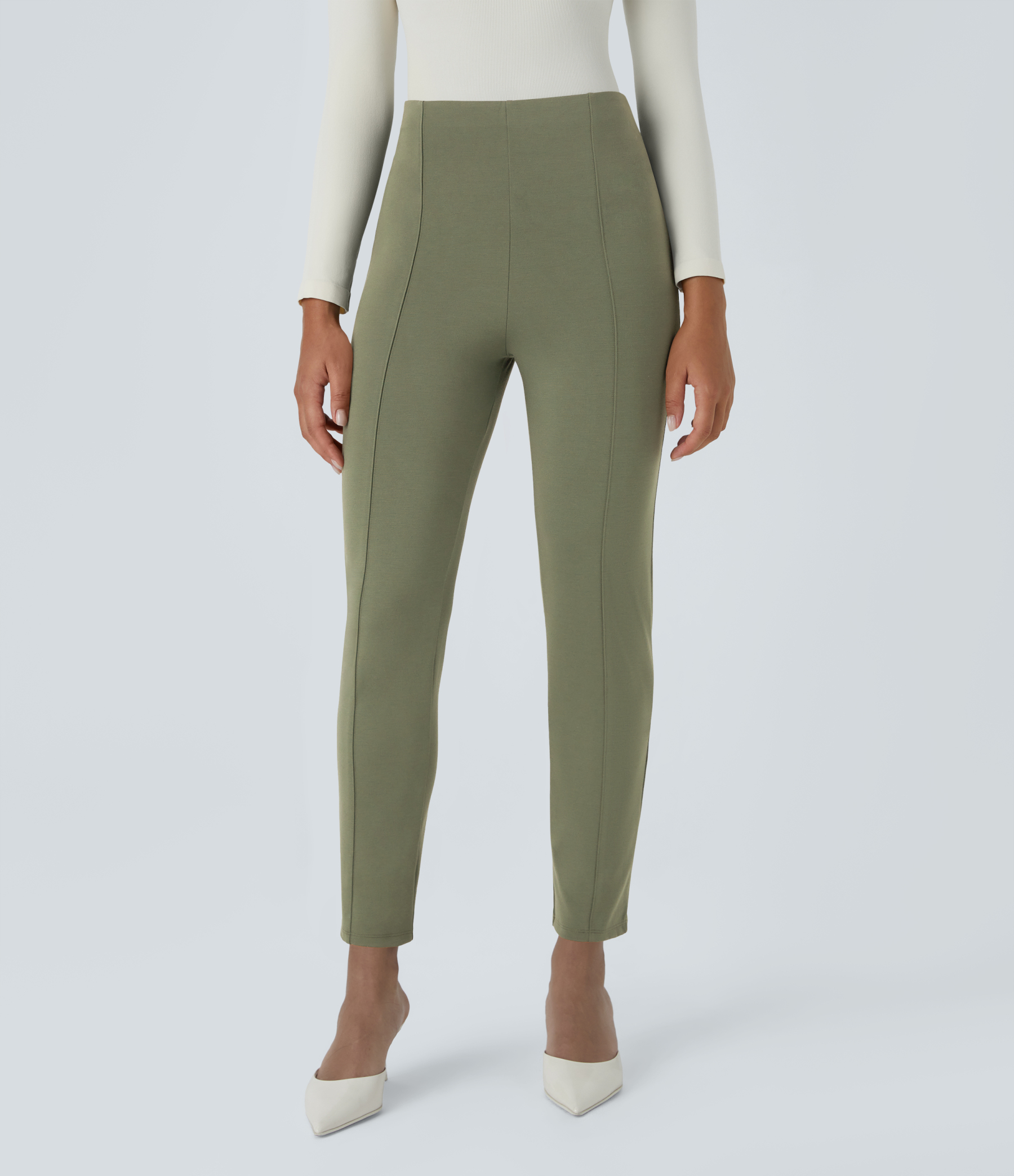 FlexHigh Waisted Pocket Slim Work Pants
