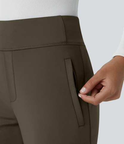 FlexMid Rise Side Zipper Pocket Work Flare Pants