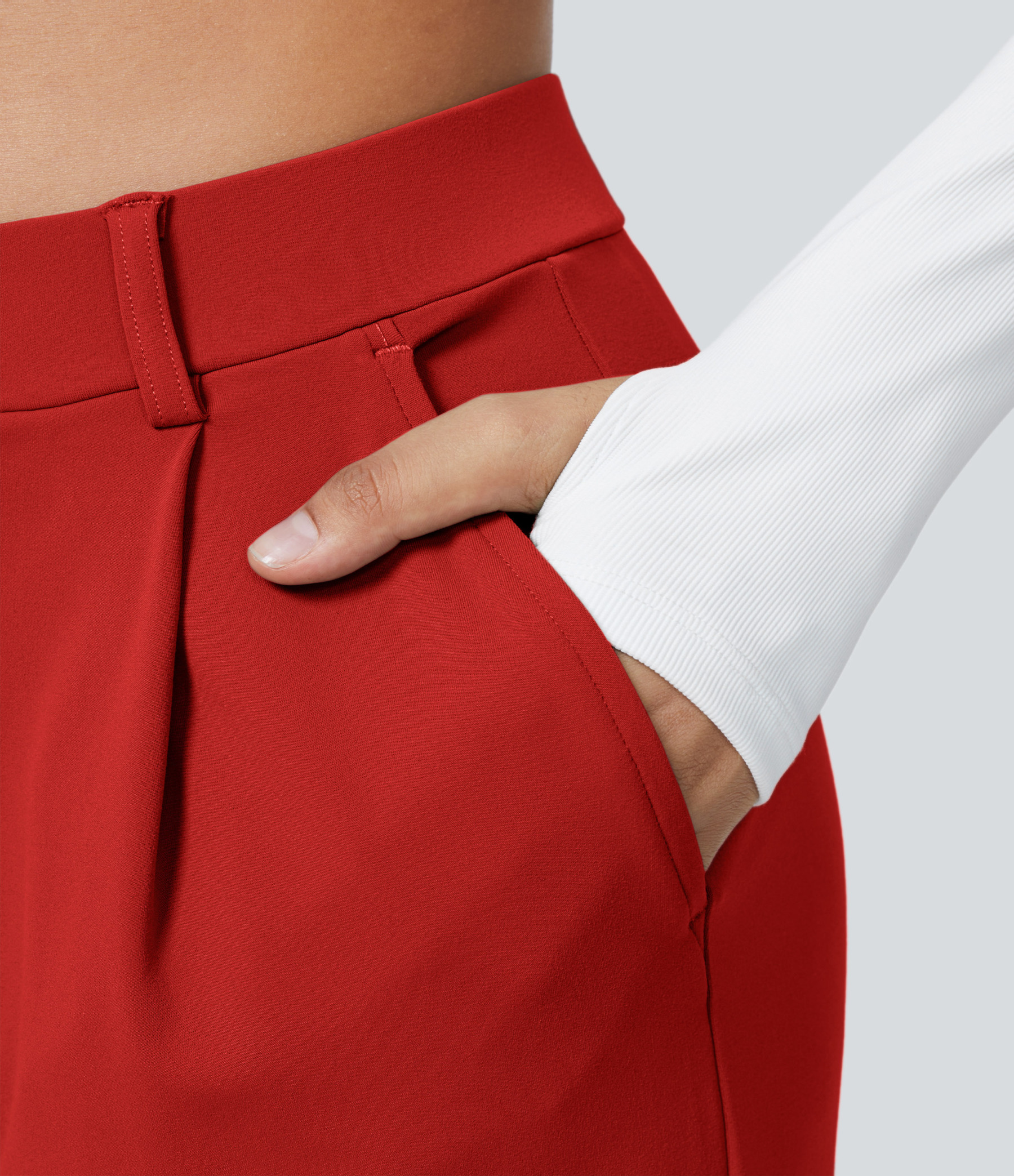 FlexHigh Waisted Pocket Straight Leg Work Pants