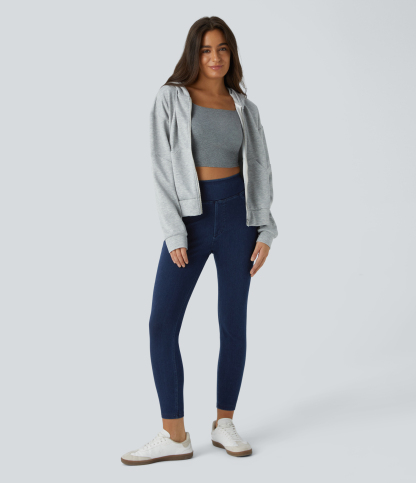 FlexHigh Waisted Pocket Denim Casual Leggings
