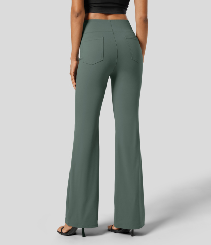 FlexHigh Waisted Back Side Pocket Slight Flare Work Pants